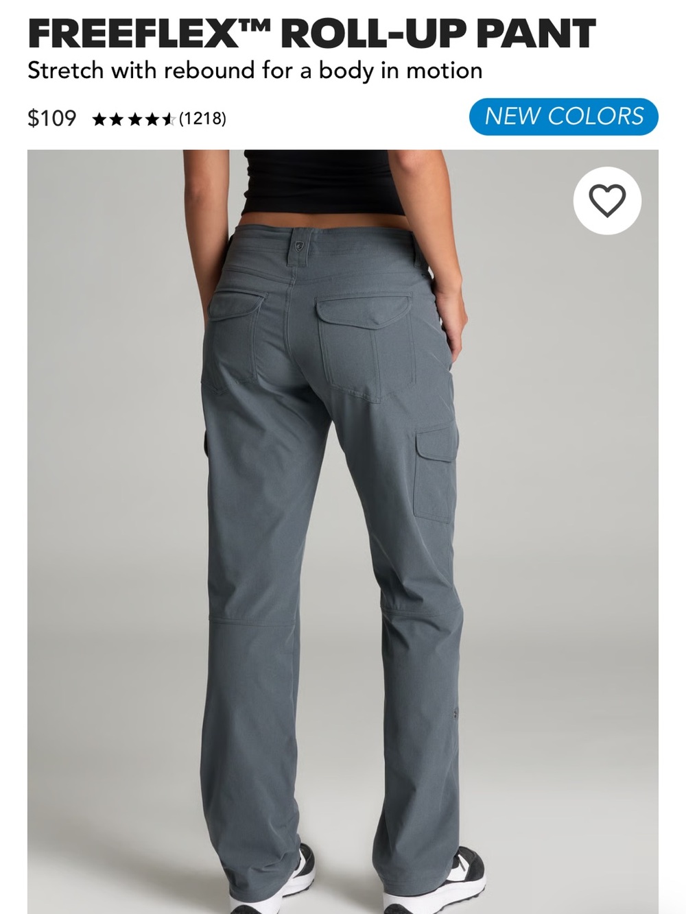 Kuhl Freeflex Roll-Up Pant - Women's Gray Stretch pants
